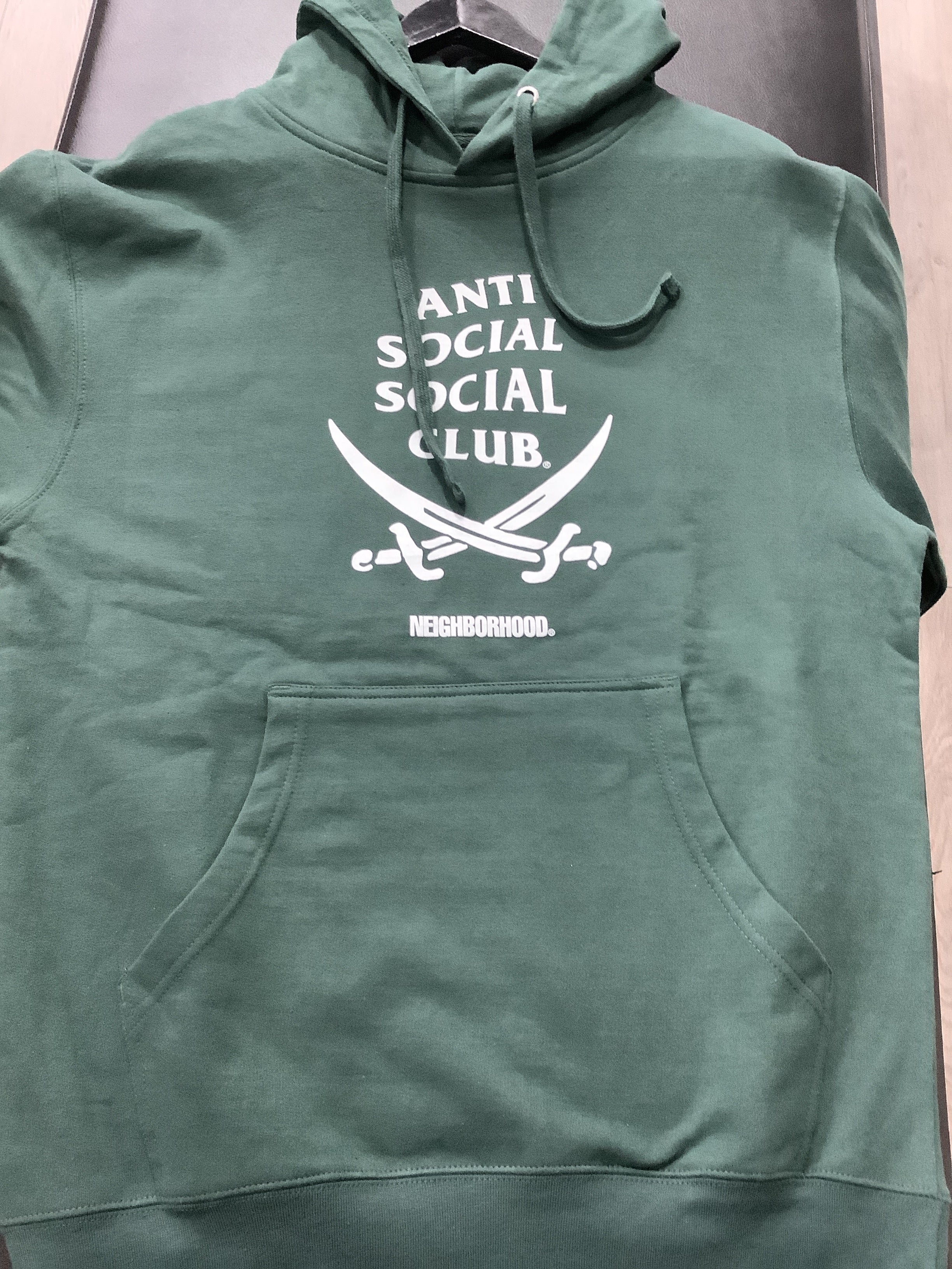 Anti Social  Club Neighborhood Collection Green Hoodie