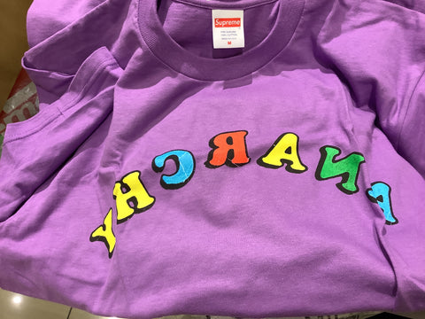 Supreme tee shirt purple Anarchy