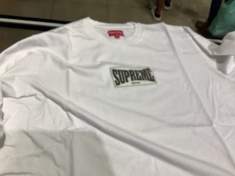 Supreme Woven LabelL/S Tee White (Consignment)