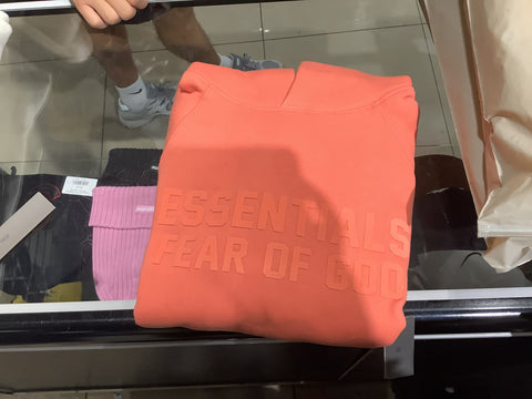 Essentials Fear Of God Hoodie Coral